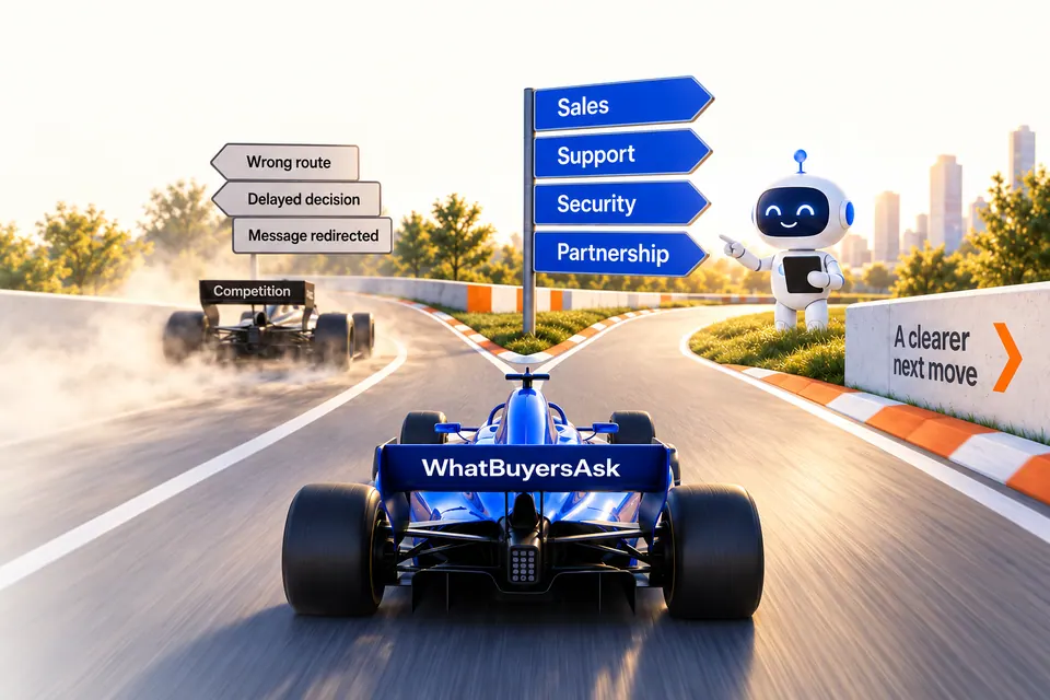 Racing and AI research illustration for Choose the conversation that moves this forward