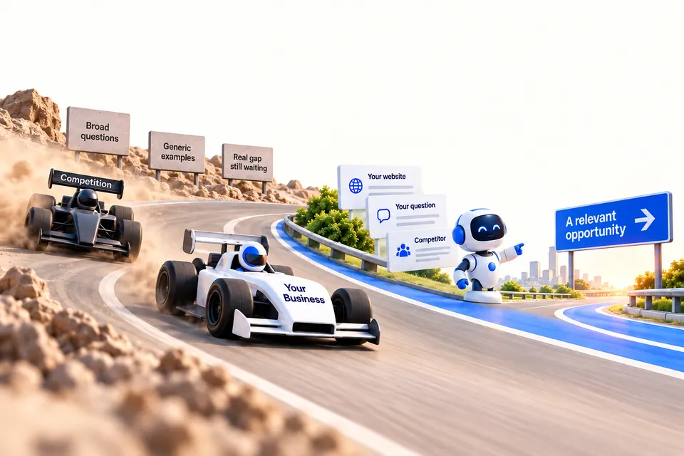 Racing and AI research illustration for Make the demo relevant