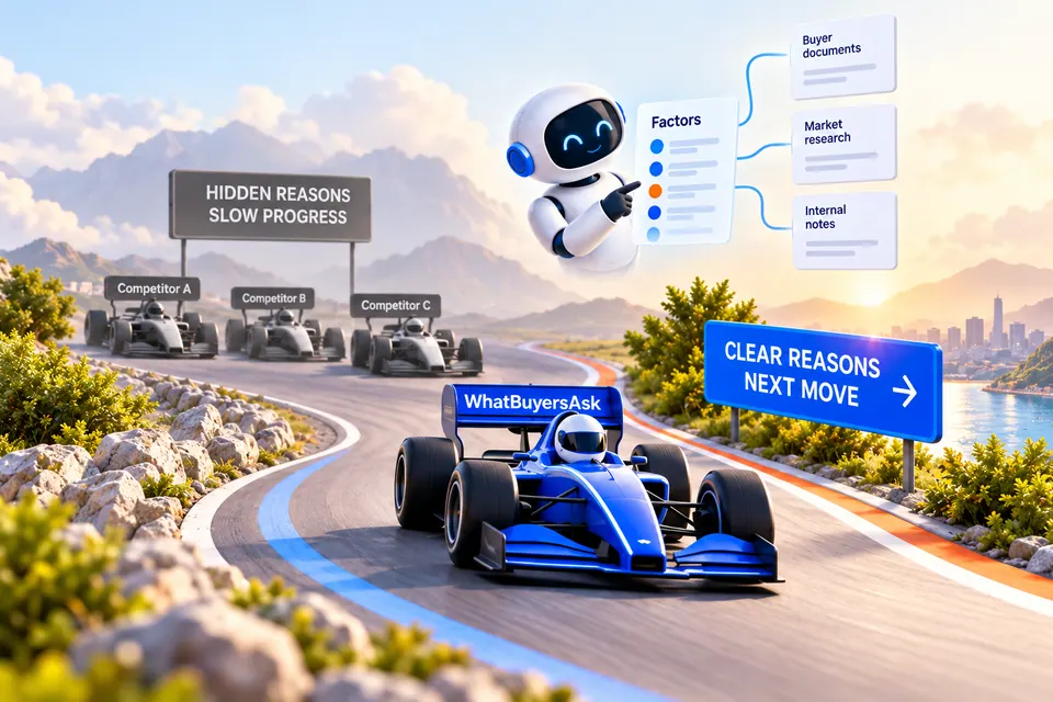 Racing and AI research illustration for Prioritise with explainable factors