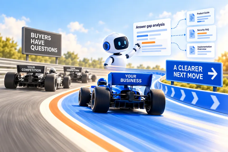 Racing and AI research illustration for Go beyond a keyword gap
