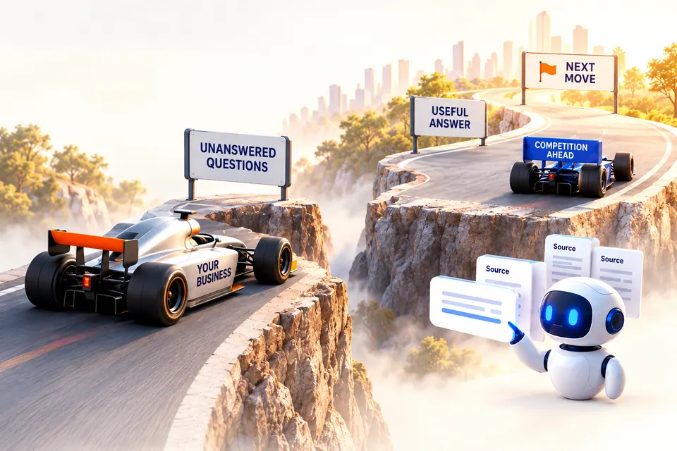 Racing and AI research illustration for Turn the gap into the right action