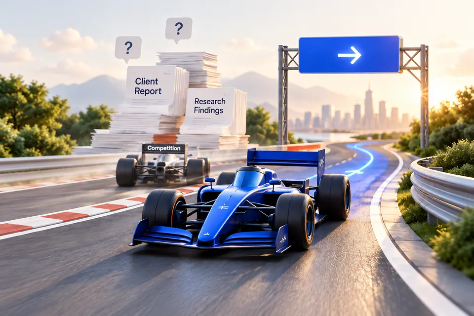 Racing and AI research illustration for Keep the momentum going with clear next steps