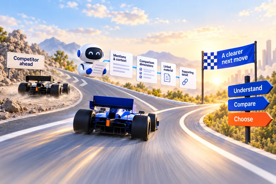 Racing and AI research illustration for Learn why another business is easier to choose