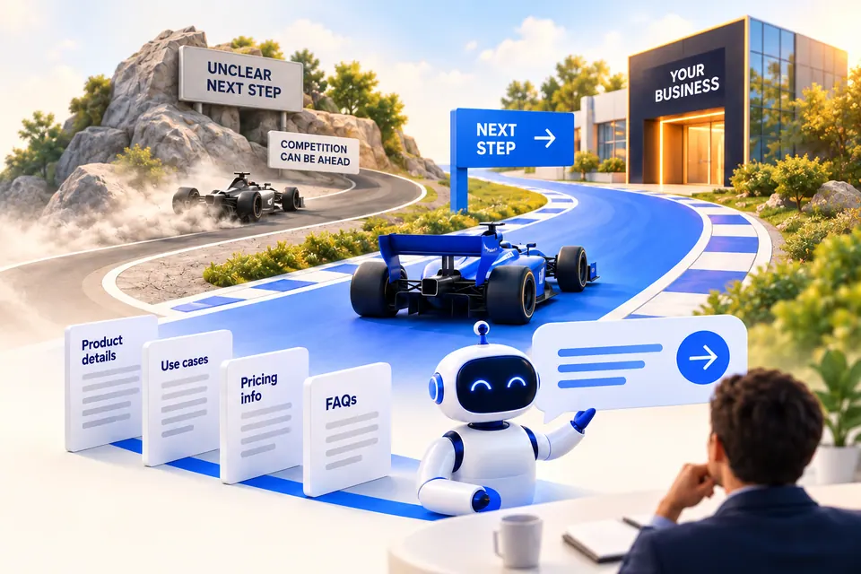 Racing and AI research illustration for Help the answer lead somewhere useful