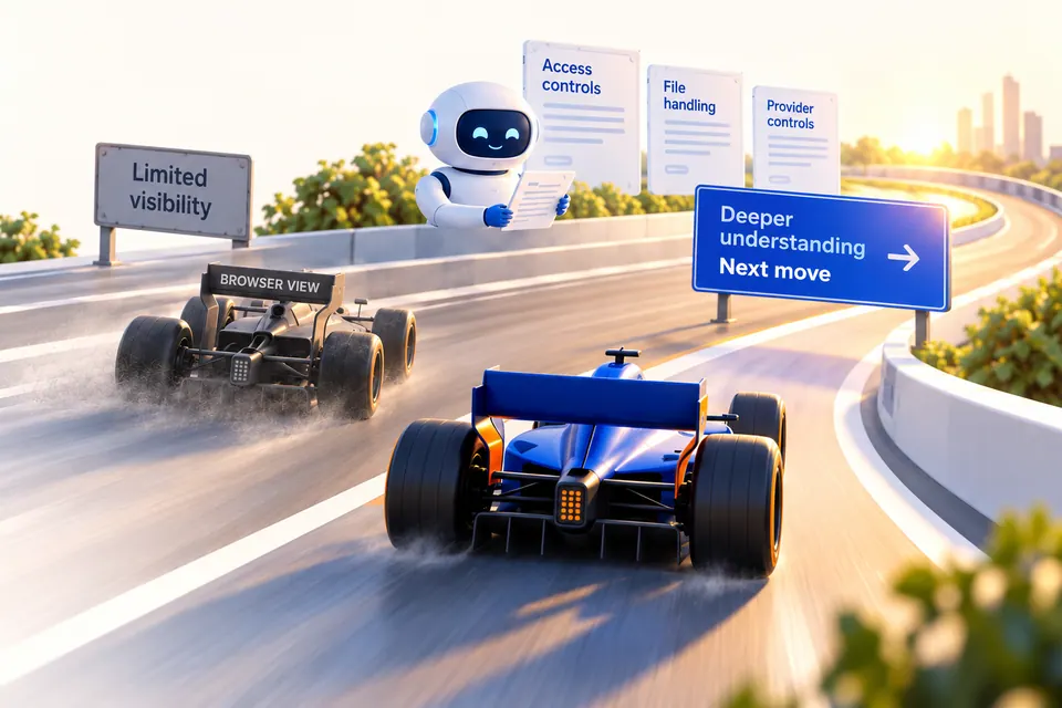 Racing and AI research illustration for Server-side data access