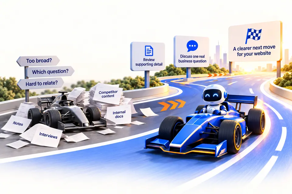 Racing and AI research illustration for What would you like to understand